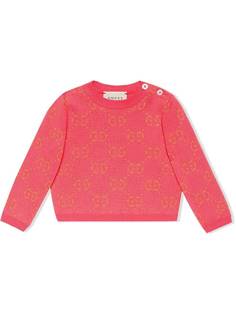 Gucci Kids трикотажный джемпер с узором GG