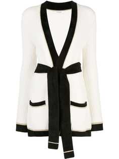 Derek Lam 10 Crosby кардиган в полоску с поясом и люрексом