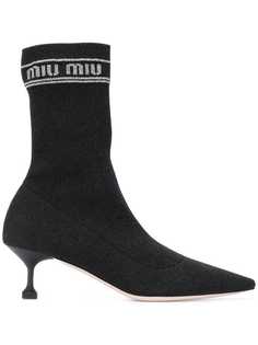 Miu Miu ботильоны-носки с логотипом