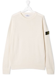 Stone Island Junior свитер с нашивкой-логотипом