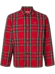 Supreme фланелевая рубашка в клетку тартан