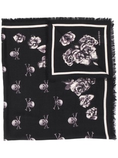 Alexander McQueen платок с принтом Skull