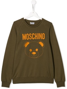 Moschino Kids толстовка с вышитым логотипом