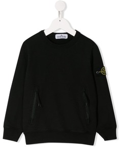 Stone Island Junior толстовка с нашивкой-логотипом
