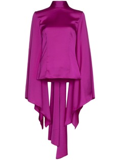 Solace London Ali draped wide-sleeve blouse