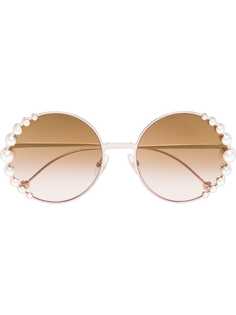 Fendi Eyewear солнцезащитные очки с жемчугом