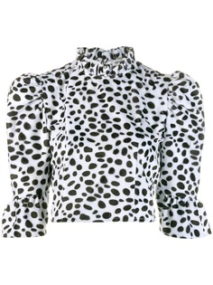 Batsheva укороченная блузка с принтом
