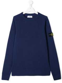 Stone Island Junior свитер с нашивкой-логотипом