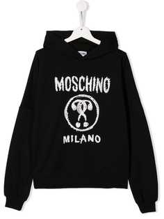 Moschino Kids худи с контрастным логотипом