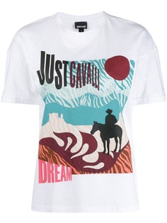 Just Cavalli футболка с принтом