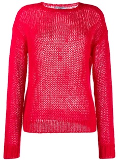 Prada топ в рубчик с высоким воротником