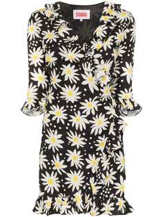 Solid & Striped платье мини с цветочным принтом и оборками