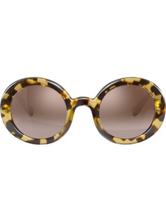 Miu Miu Eyewear солнцезащитные очки в круглой массивной оправе