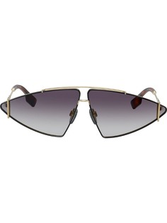 Burberry Eyewear солнцезащитные очки в массивной треугольной оправе