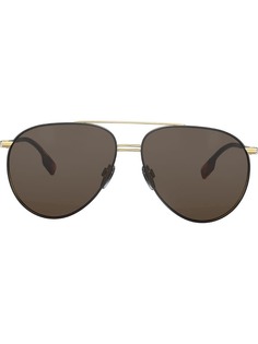 Burberry Eyewear солнцезащитные очки-авиаторы в массивной оправе