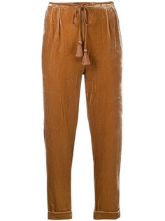 Mes Demoiselles textured cropped trousers