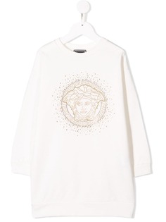 Young Versace платье-толстовка Medusa с заклепками