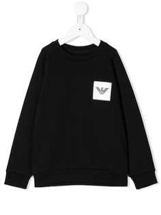 Emporio Armani Kids толстовка с нашивкой-логотипом