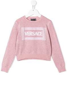 Young Versace джемпер вязки интарсия с логотипом