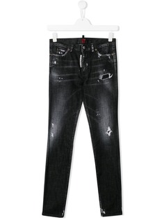 Dsquared2 Kids джинсы из вареного денима