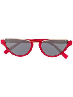 Versace Eyewear солнцезащитные очки в узкой оправе кошачий глаз