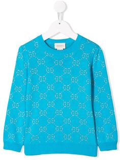 Gucci Kids трикотажный джемпер с логотипом