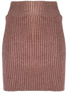 Alberta Ferretti трикотажная юбка в рубчик