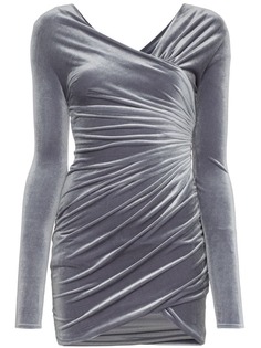 Alexandre Vauthier velvet ruched mini-dress
