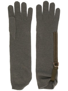 Brunello Cucinelli длинные перчатки в рубчик