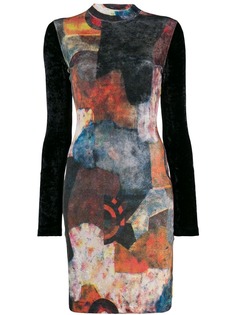 Jean Paul Gaultier Pre-Owned платье 1990-х годов с длинными рукавами с принтом