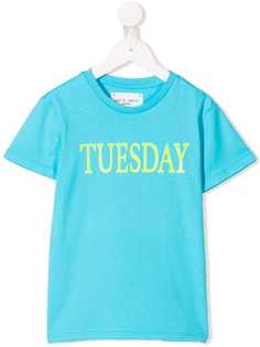 Alberta Ferretti Kids футболка с принтом Tuesday