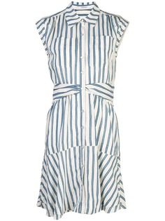 Derek Lam 10 Crosby короткое платье-рубашка в полоску с поясом