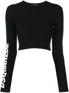 Dsquared2 укороченная футболка с длинными рукавами