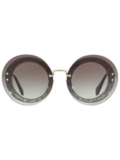 Miu Miu Eyewear солнцезащитные очки Reveal с блестками