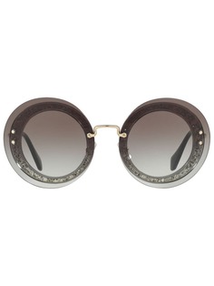Miu Miu Eyewear солнцезащитные очки Reveal с блестками
