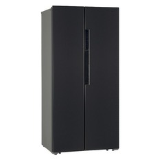 Холодильник HIBERG RFS-481DX NFXd, двухкамерный, мокрый асфальт