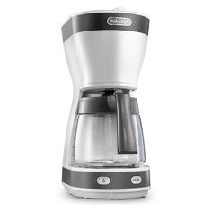 Кофеварка DELONGHI ICM16210.WS, капельная, белый / серебристый [132301131] Delonghi