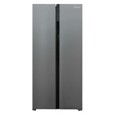 Холодильник SHIVAKI SBS-442DNFX, двухкамерный, нержавеющая сталь