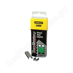 Скоба для степлера (12 мм; тип g(140); 1000 шт.) stanley 1-tra708t