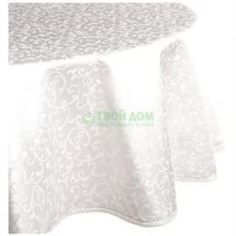 Скатерти, салфетки Скатерть Bardwil Чистый опал 229 см White (BRD-7186-090-RND-WHITE)