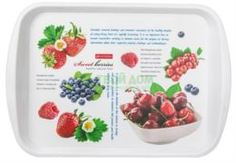 Подносы, подставки, коврики Поднос Plast Team Berry прямоугольный 365 × 255 мм (PT9214IML-BERRY)