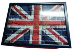 Подносы, подставки, коврики Поднос Топ арт студио с подушкой юнион джек 41x31 см (HSN1282-TA)