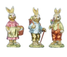 Предметы интерьера Набор фигурок кроликов Hoff Interieur Ностальгия 3 шт