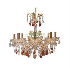 Люстры на цепи Люстра подвесная Eurolustre 10021/8 Золото Асфур Сатин