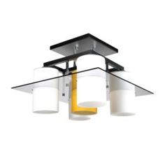 Настенно-потолочные светильники Светильник потолочный янтарный/белый стекло Cosma lighting