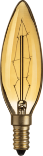 Лампочки Лампа накаливания винтажная Navigator свеча 40Вт цоколь E14