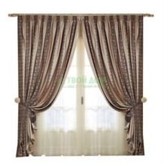 Шторы и тюль Комплект Togas Ришелье 250-260х275,500х275 см 5 пр Brown (40.13.64.0090)