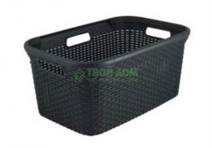 Емкости для хранения Корзина Curver Корзина бельевая 40 l темно серая (00709-308-00)