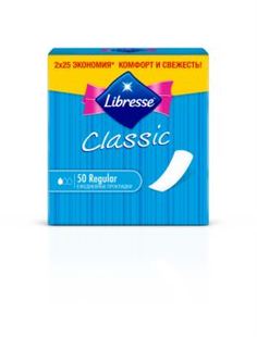 Средства личной гигиены Ежедневные прокладки Libresse Classic Regular, 50 шт.
