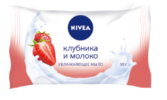 Средства по уходу за телом Мыло-уход Клубника и молоко 90 г Nivea